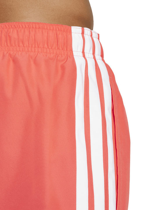 3-Stripes Costume de Baie Bărbătesc Pantaloni Scurți Portocalii cu Dungi