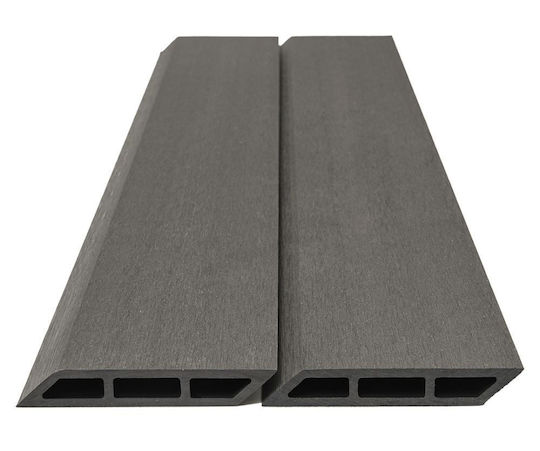 Newplan Gartenzaunmaterial aus WPC 360cm 1Stück Gray