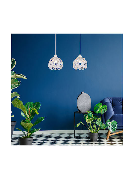 Agora Lighting Ρυθμιζόμενο Κρεμαστό Φωτιστικό Florence Ράγα με Ντουί E27 56x56x90εκ.