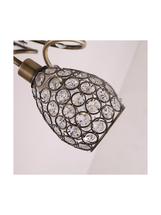 Agora Lighting Ceiling Mount Light 59cm Silver with Socket E14