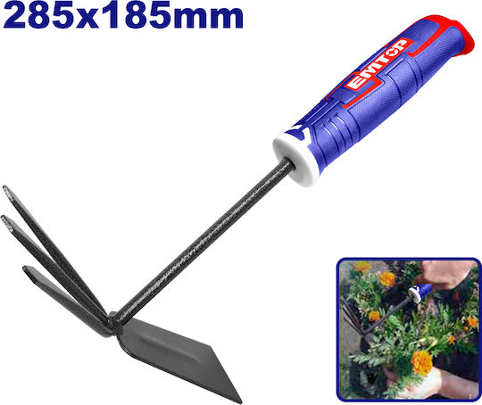 Emtop Cultivator with Three Prongs Hand with Pole 29cm