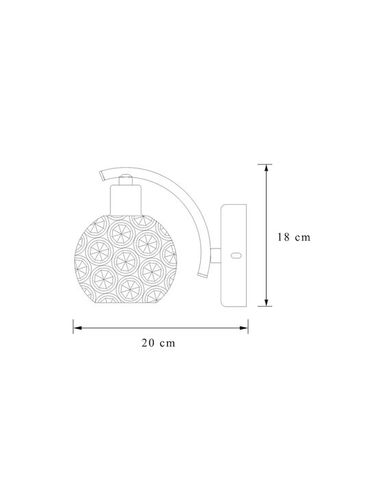 Agora Lighting Осветително тяло За стена Сребрист 20см. Agora Lighting Осветително тяло За стена Сребрист 20см.