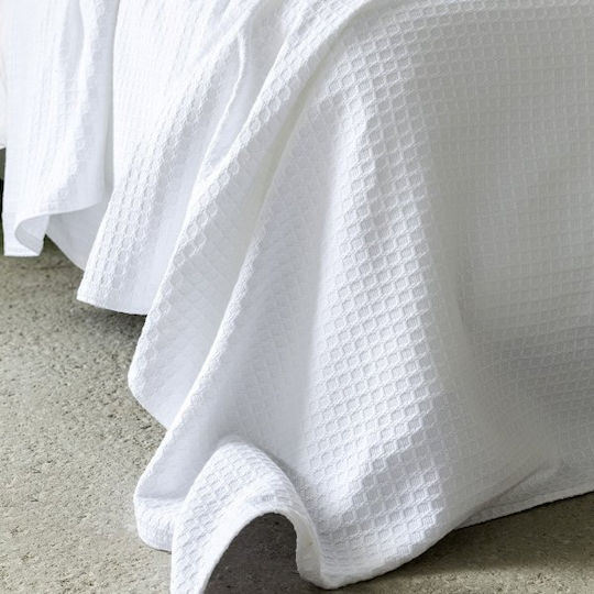 Sprintzio Single Hotel Blanket Hotel Pique Blanket White 170x250cm