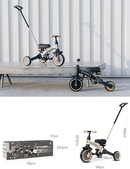 Q Play Stager Convertible with Parental Handle for 2+ Years Green