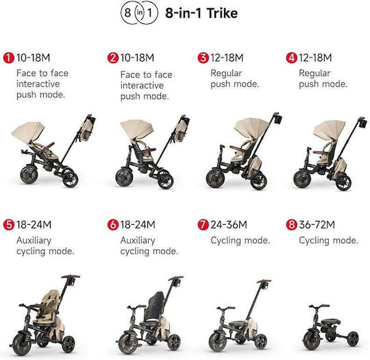 Q Play Comfo Max Foldable & Convertible 7 in 1 for 10 Months Brown