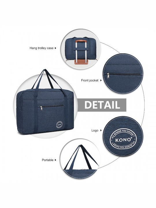 Miss Lulu Foldable Waterproof Storage Cabin Travel Handbag Navy