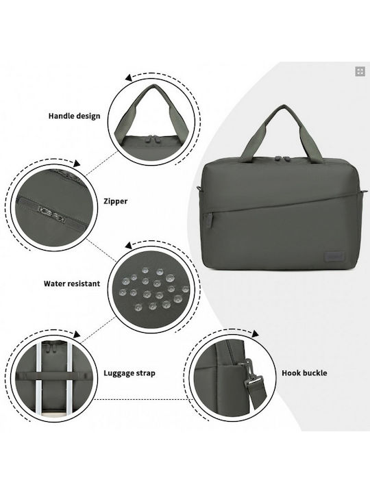 Miss Lulu Water-Resistant Travel Bag Laptop Sleeve Multi-Functional Tote Business Weekend Large Capacity Men Women Gray