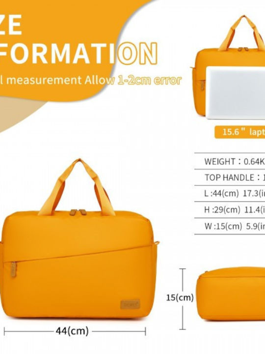 Miss Lulu Water-Resistant Travel Bag Laptop Sleeve Multi-Functional Tote Business Weekend Large Capacity Men Women Yellow