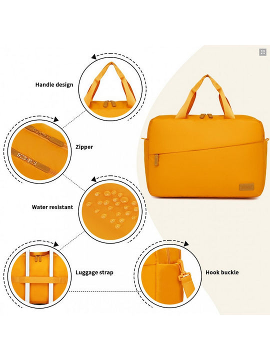 Miss Lulu Water-Resistant Travel Bag Laptop Sleeve Multi-Functional Tote Business Weekend Large Capacity Men Women Yellow