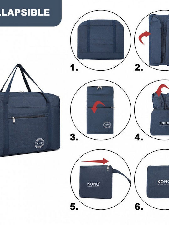 Miss Lulu Foldable Waterproof Storage Cabin Travel Handbag Navy
