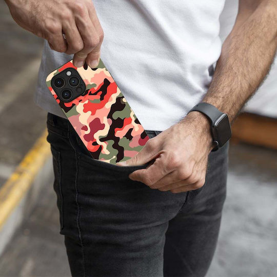 Sonique Camouflage Army Series Case for Samsung Galaxy M23 5G Red