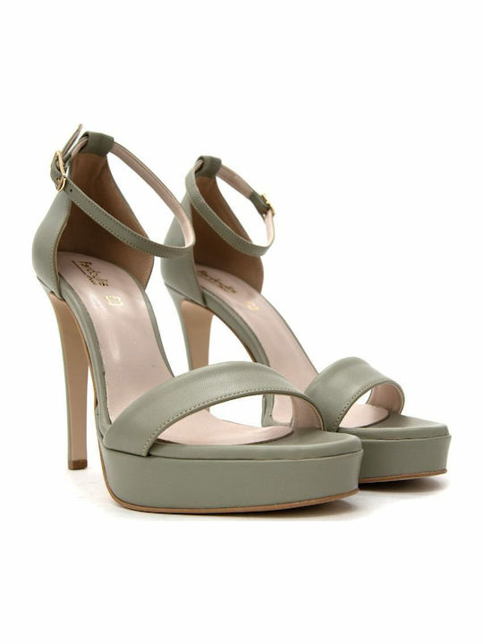 Leather Sandals Khaki