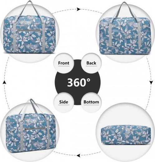 Miss Lulu Reisetasche Blau Stoff