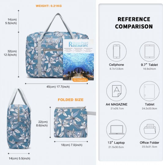 Miss Lulu Reisetasche Blau Stoff