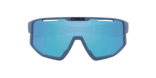 Bliz Cycling Glasses Fusion with Blue Frame & Mirror Lenses