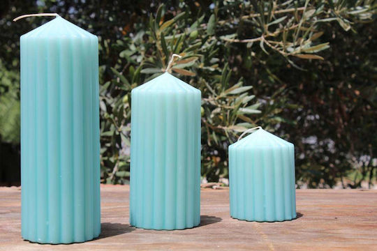 Lumânare Aromatică cu Dungi Parfum Pudră de Mentă 7x20