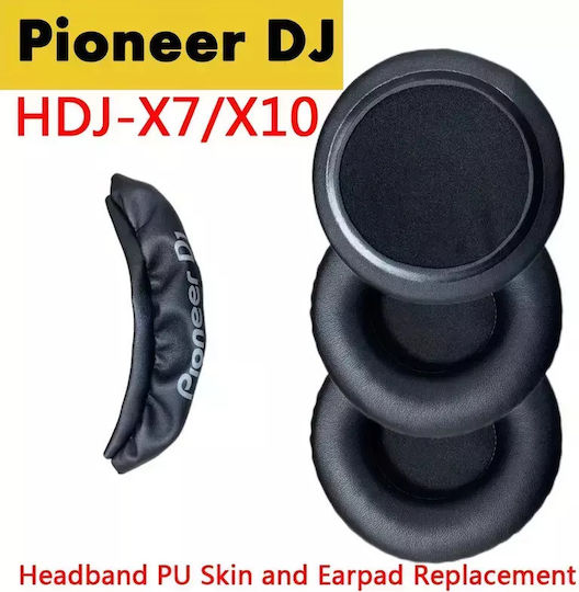 Ανταλλακτικά Μαξιλαράκια Pioneer Hdj-x7/x10 Dj Ζεύγος-μαύρο Συμβατά