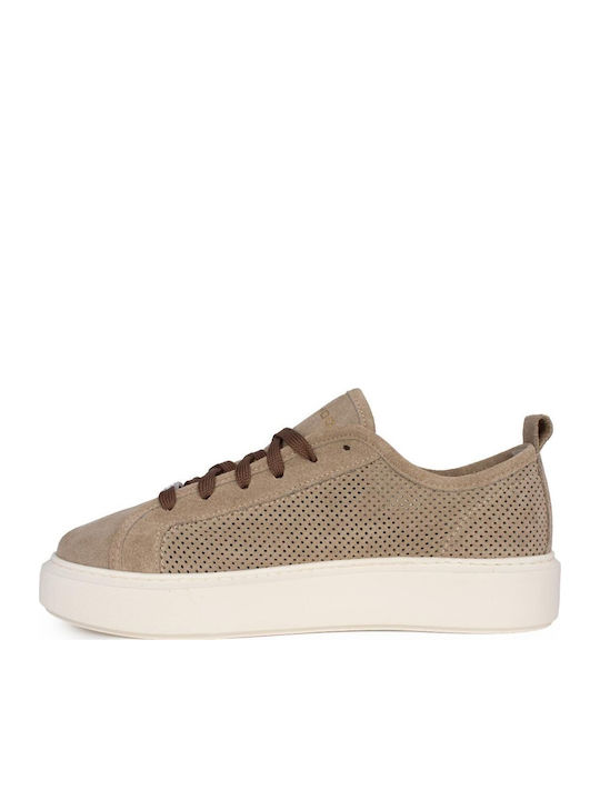 Ανδρικά Sneakers Beige Suede