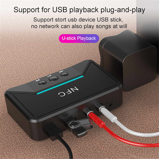 Acp Bt200 Bluetooth 5.0 Receiver 3.5mm Jack Output Port NFC