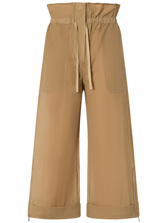 Somebody Γυναικείο Υφασμάτινο Παντελόνι Beige