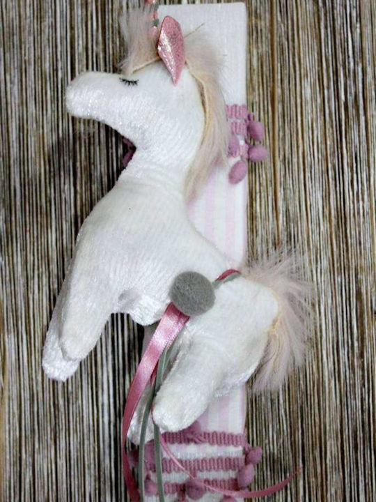 Osterkerze Einhorn Rund 25Stück Rosa