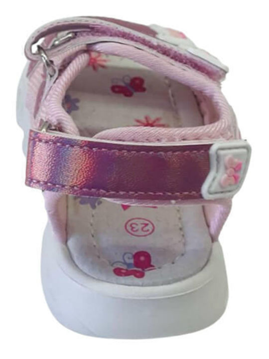 Kinder Sandalen mit Klettverschluss & Lichtern Rosa