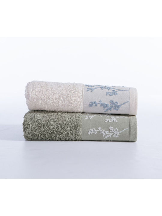 Nef-Nef Homeware Facecloth Claris 50x90cm Green Weight 500gr/m²