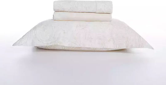 Nef-Nef Homeware Bettwäsche-Set Überdoppel 240x270cm. Spring Ecru 4Stück