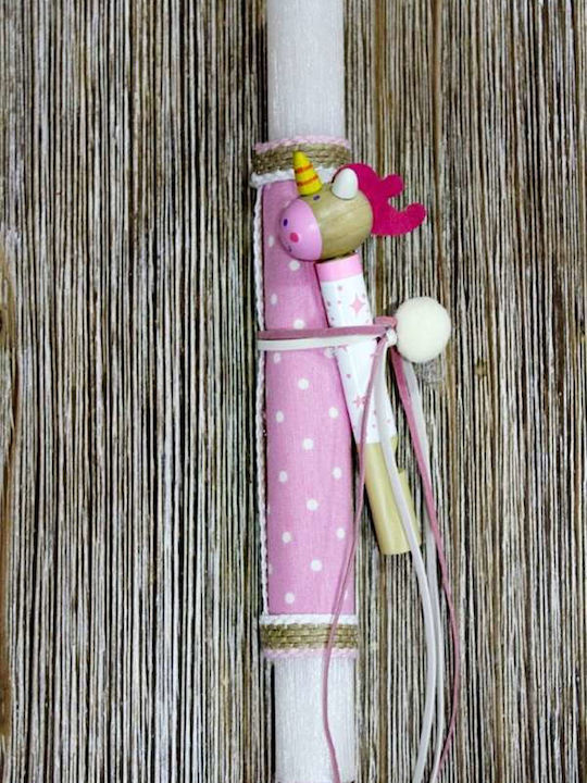 Easter Candle Unicorn Round 25pcs