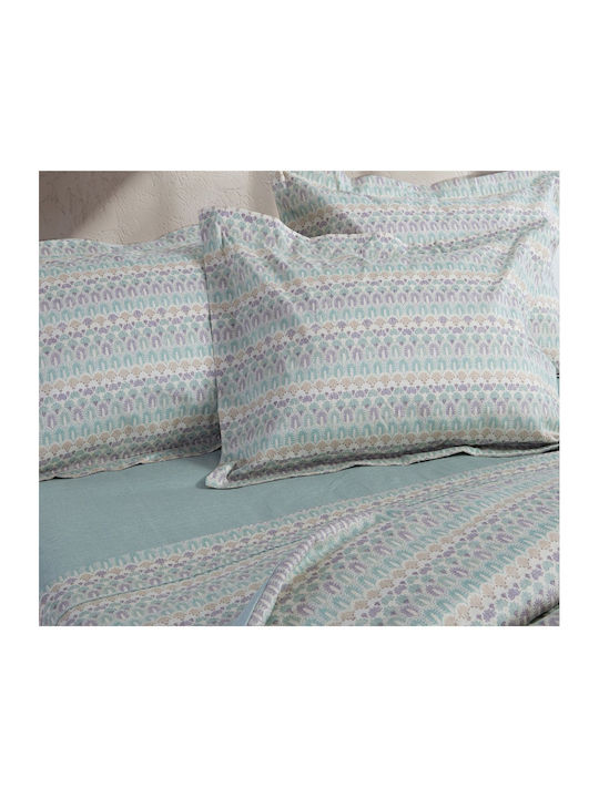 Nef-Nef Homeware Bettwäsche-Set 240x270cm. Mosair Aqua 4Stück