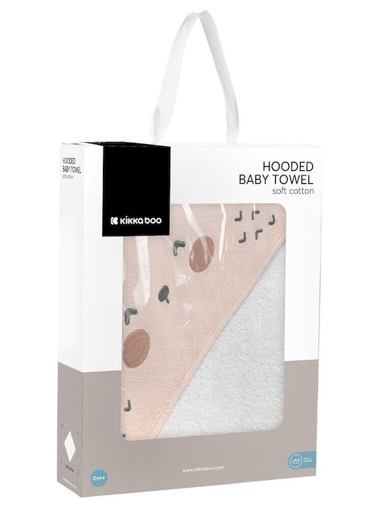 Kikka Boo Baby Bath Towel-Bathrobe Hooded Hedgehog Hugs Salmon 90x90cm