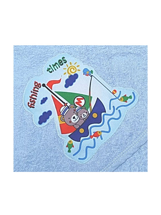 Babydom Βρεφική Κάπα-Μπουρνούζι με Κουκούλα 80x80εκ.