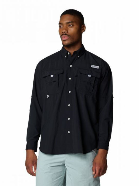 Pfg Bahama Langärmlig Hemd Black