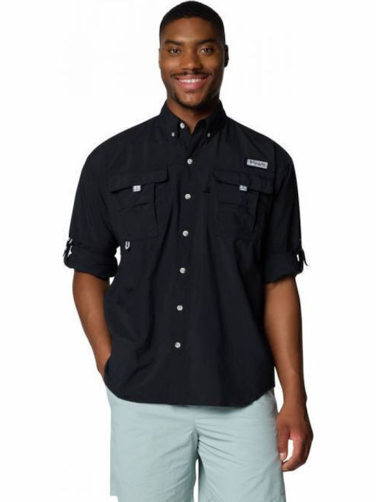 Pfg Bahama Langärmlig Hemd Black