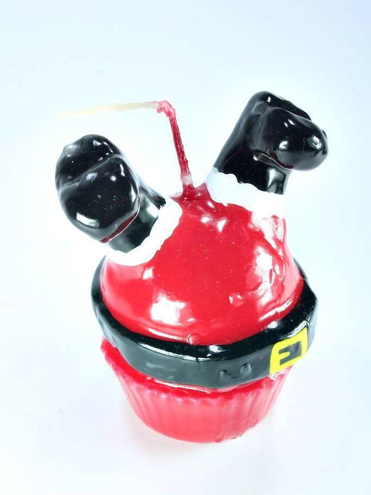 Gerakis Christmas Red Candle 9x8cm