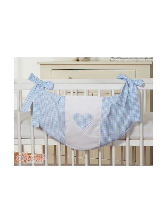 Toy Bag Heart Checkered Blue