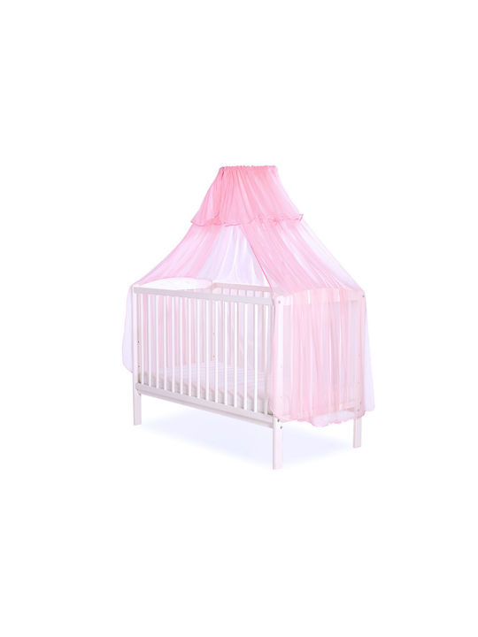 Bobono Bobono Baby Moskitonetz für Kinderbett aus Rosa Tüll 470x160cm