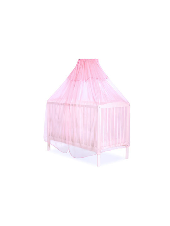 Bobono Bobono Baby Moskitonetz für Kinderbett aus Rosa Tüll 470x160cm
