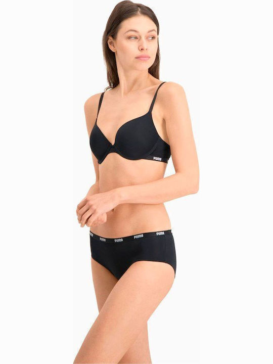 Βαμβακερά Γυναικεία Slip 2Pack Μαύρα