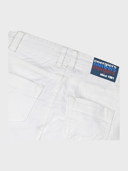 Pantaloni din Material Textil pentru Copii alb