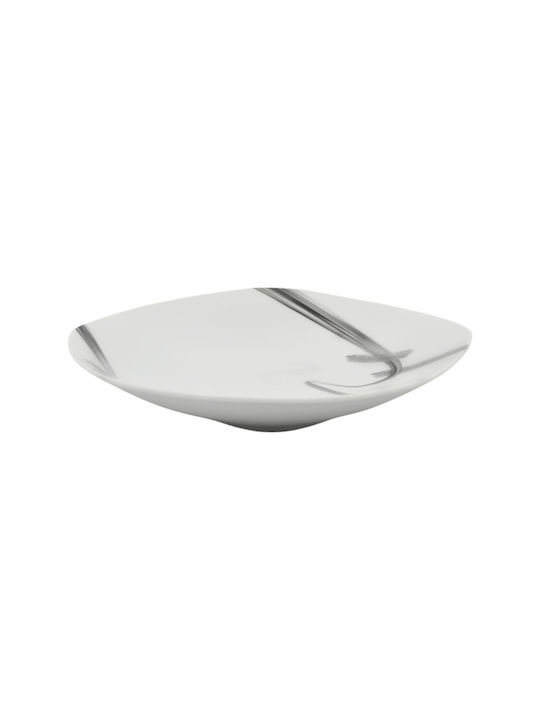 Ankor Plate Soup Square made of Porcelain Gray 22.5cm