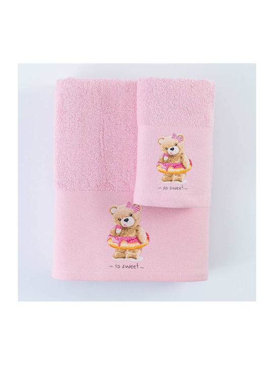 Borea Set Babyhandtücher 2 Stück Pink Sweet 30 cmx50cm