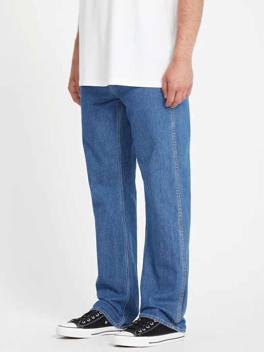 Modown Men's Jeans Pants with Relaxed Fit Bold Blue