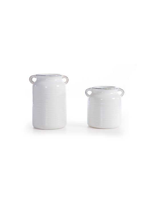 Decorative Ceramic Vase Nef-nef Homeware Lora 21x15 Ecru