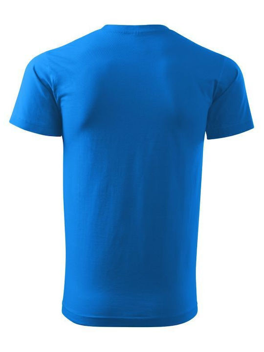 Malfini Ανδρικό Διαφημιστικό T-shirt Κοντομάνικο σε Μπλε Χρώμα