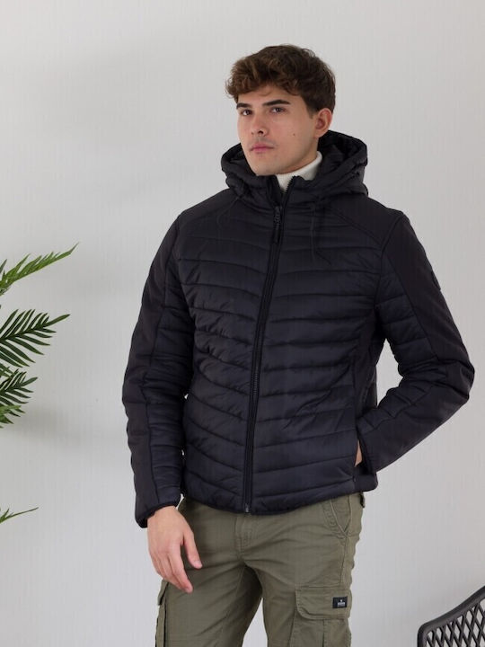 Jacket Μπουφάν Puffer Αδιάβροχο Μαύρο