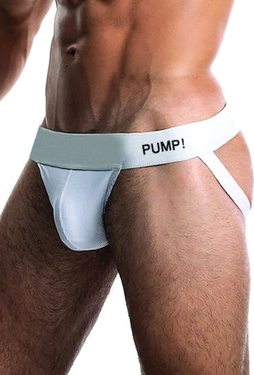 Suspender Bikini Ανδρικό Sexy String Pump Jockstrap White