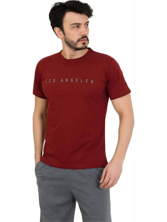 SNC Homewear Καλοκαιρινή Ανδρική Μπλούζα Πιτζάμας Βαμβακερή