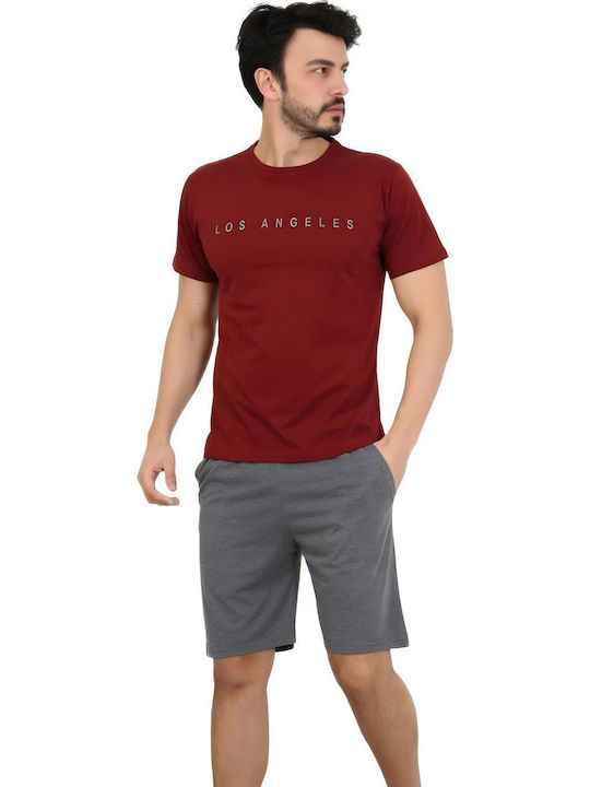 SNC Homewear Καλοκαιρινή Ανδρική Μπλούζα Πιτζάμας Βαμβακερή