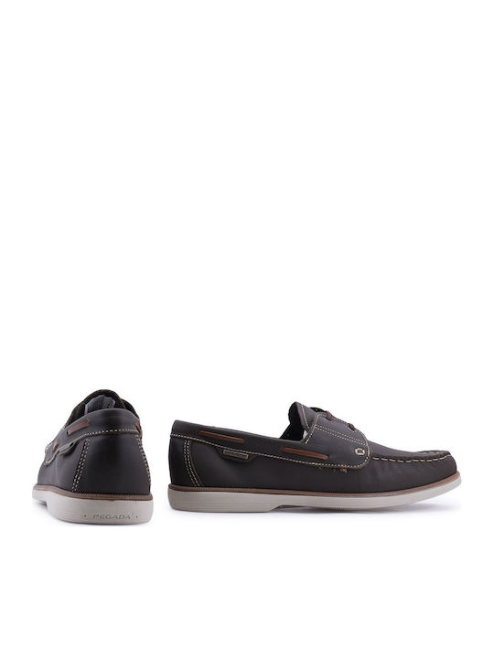 Δερμάτινα Ανδρικά Boat Shoes σε Καφέ Χρώμα